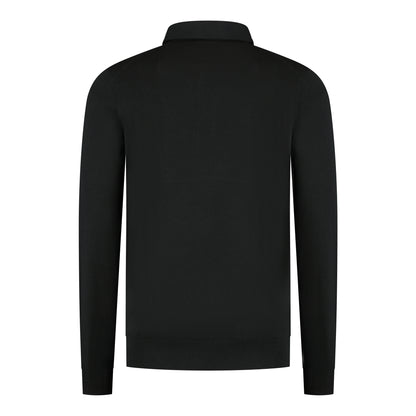 Poloshirt Long Sleeve Black