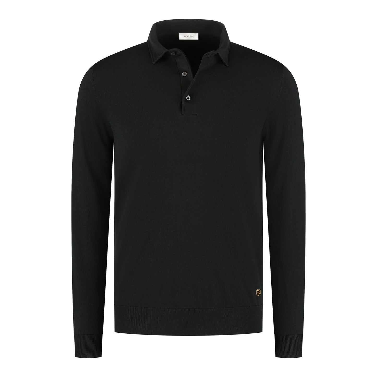 Poloshirt Long Sleeve Black