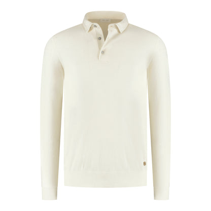 Poloshirt Long Sleeve Off-White