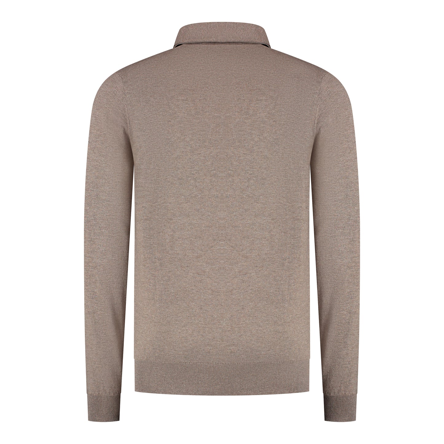 Poloshirt Long Sleeve Taupe