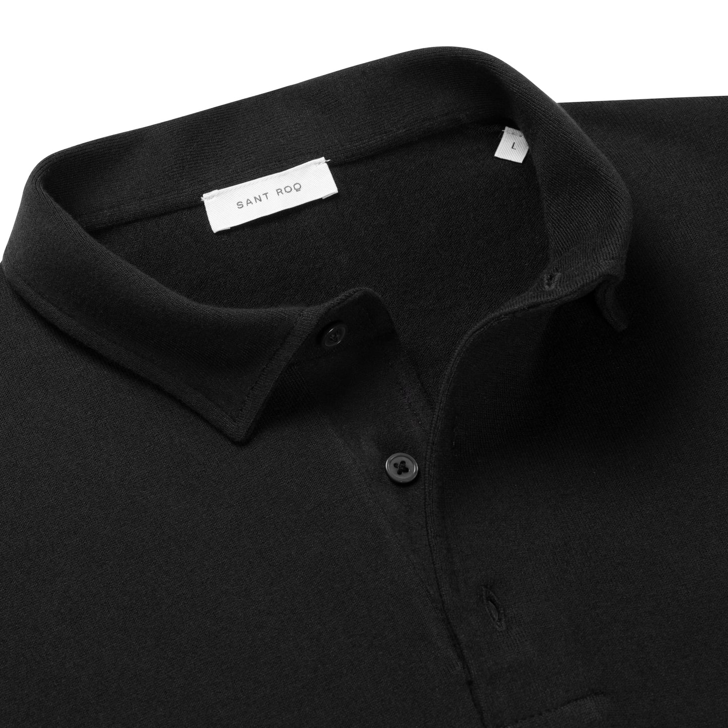 Poloshirt Long Sleeve Black