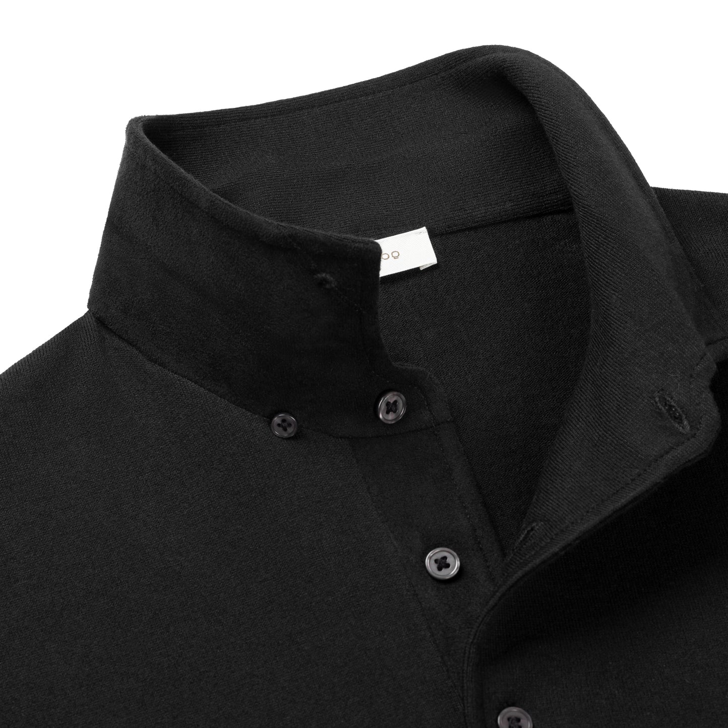 Poloshirt Long Sleeve Black